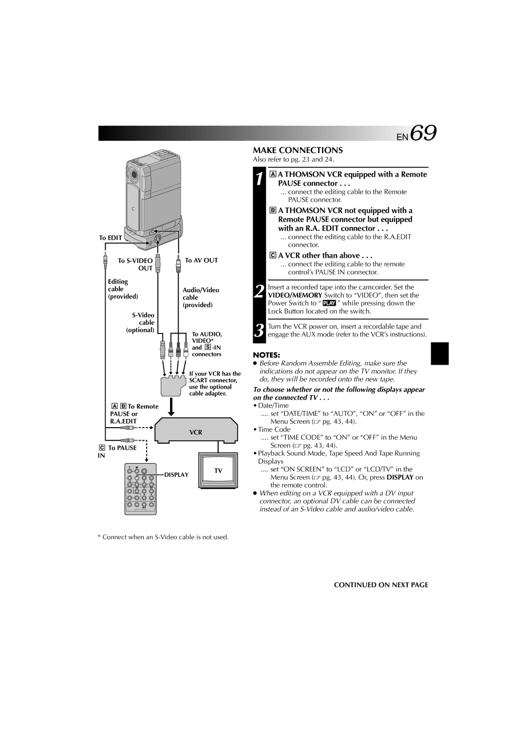 Technicolor - Thomson HP 270 user manual Make Connections, On the connected TV 