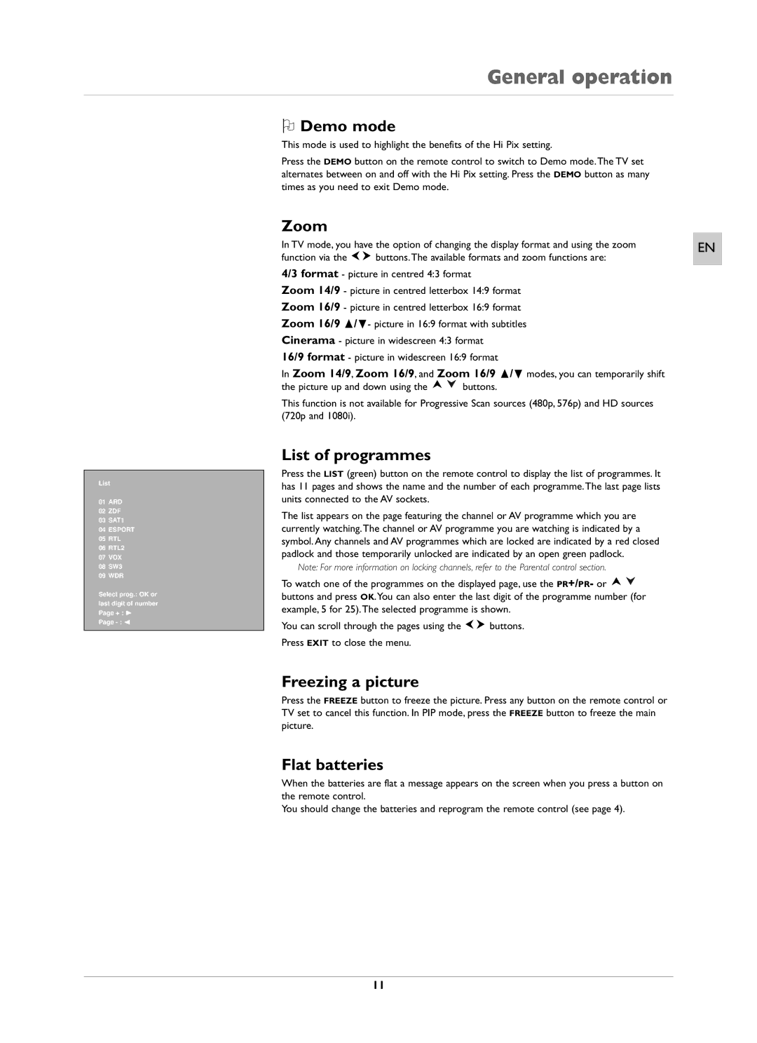 Technicolor - Thomson ITC250S manual General operation 