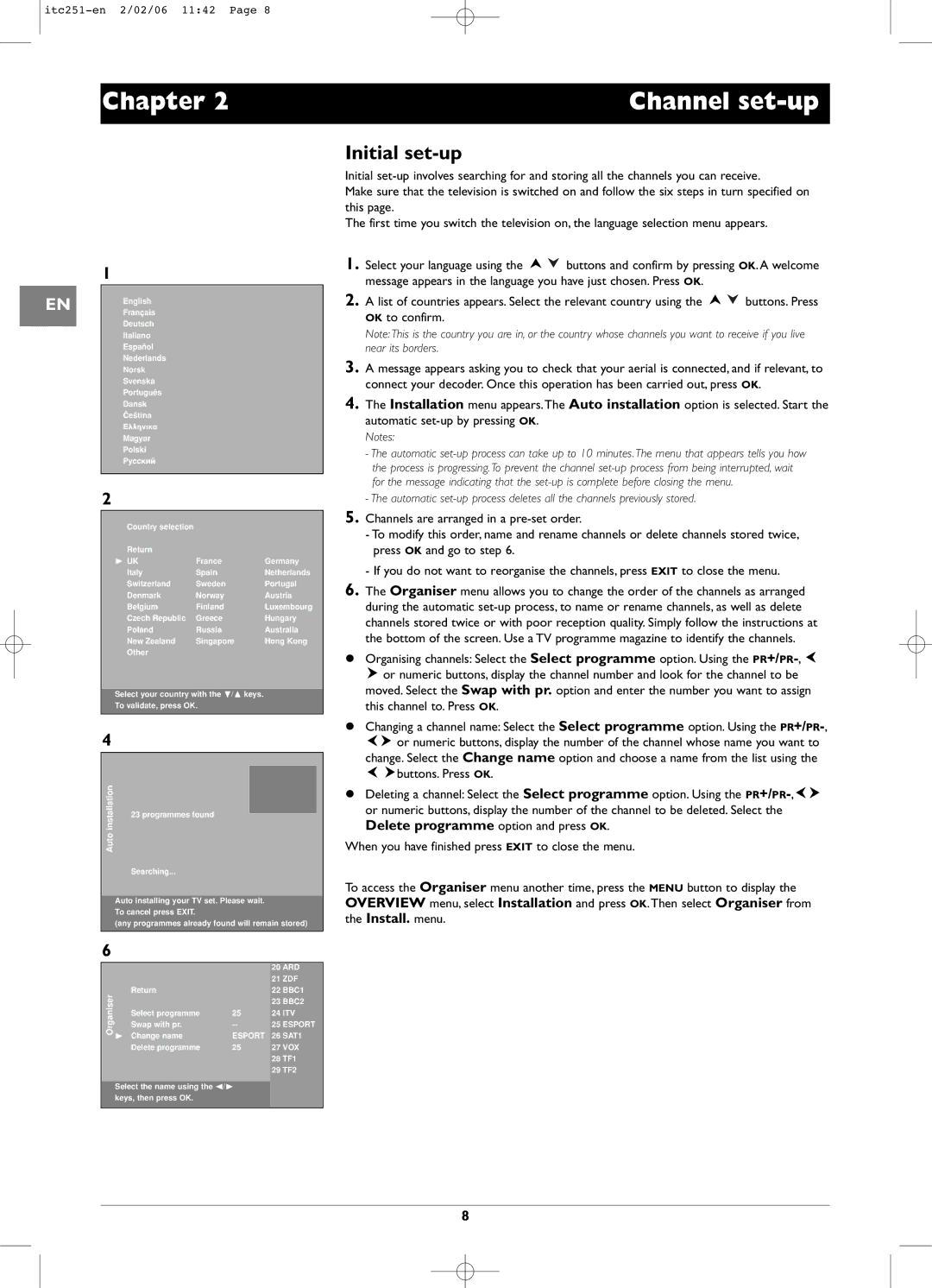 Technicolor - Thomson ITC251 manual Chapter, InstallationAuto 