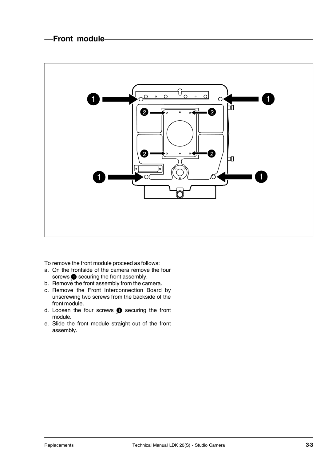 Technicolor - Thomson LDK 20(S) technical manual Front module 