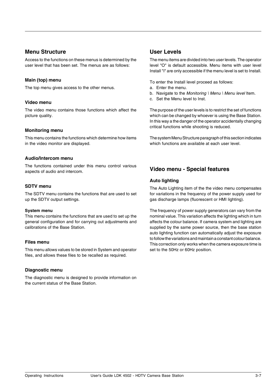 Technicolor - Thomson LDK 4502 manual Menu Structure, System menu 