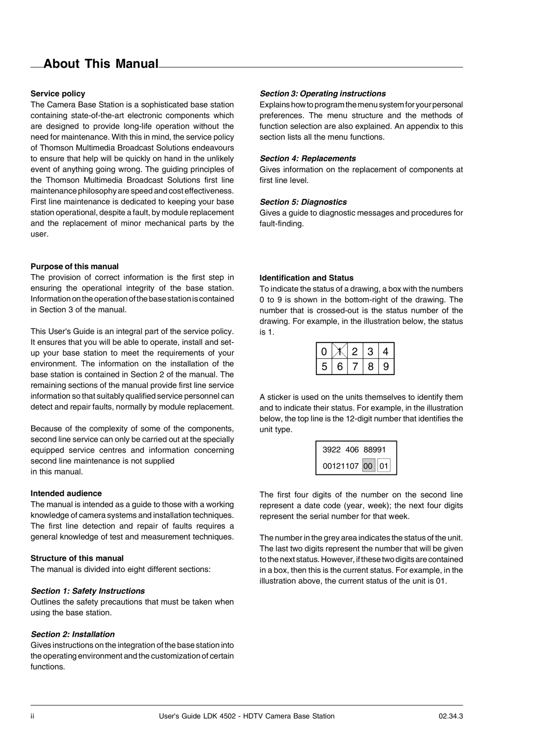 Technicolor - Thomson LDK 4502 manual About This Manual 