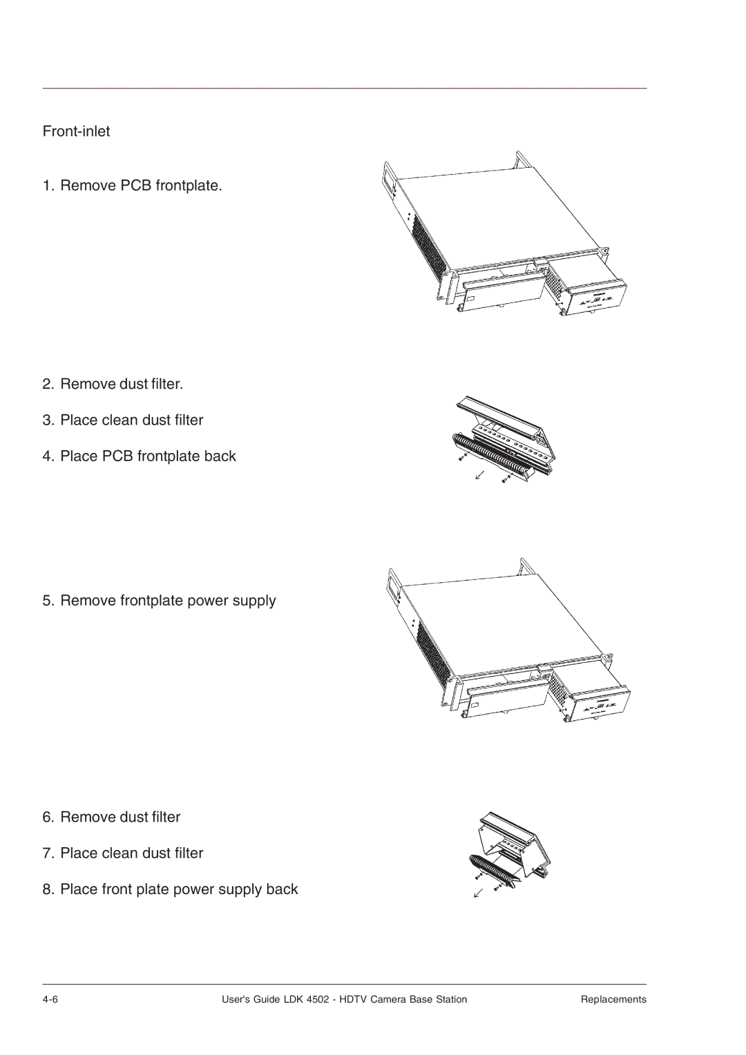 Technicolor - Thomson manual Users Guide LDK 4502 Hdtv Camera Base Station Replacements 