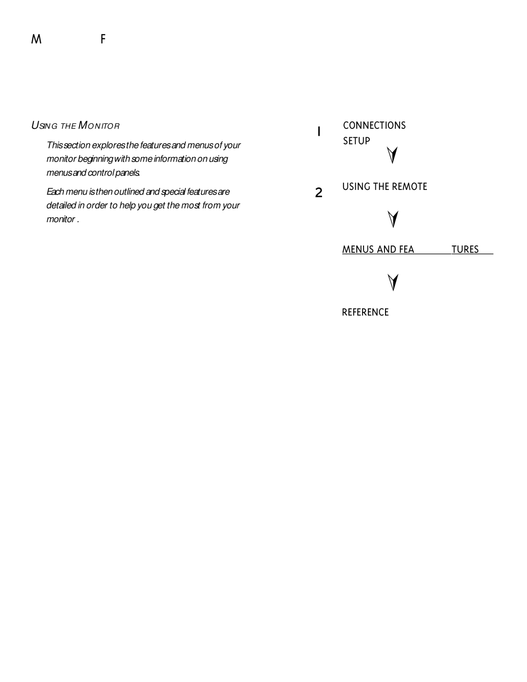 Technicolor - Thomson MULTIMEDIA MONITOR user manual Menus and Features 