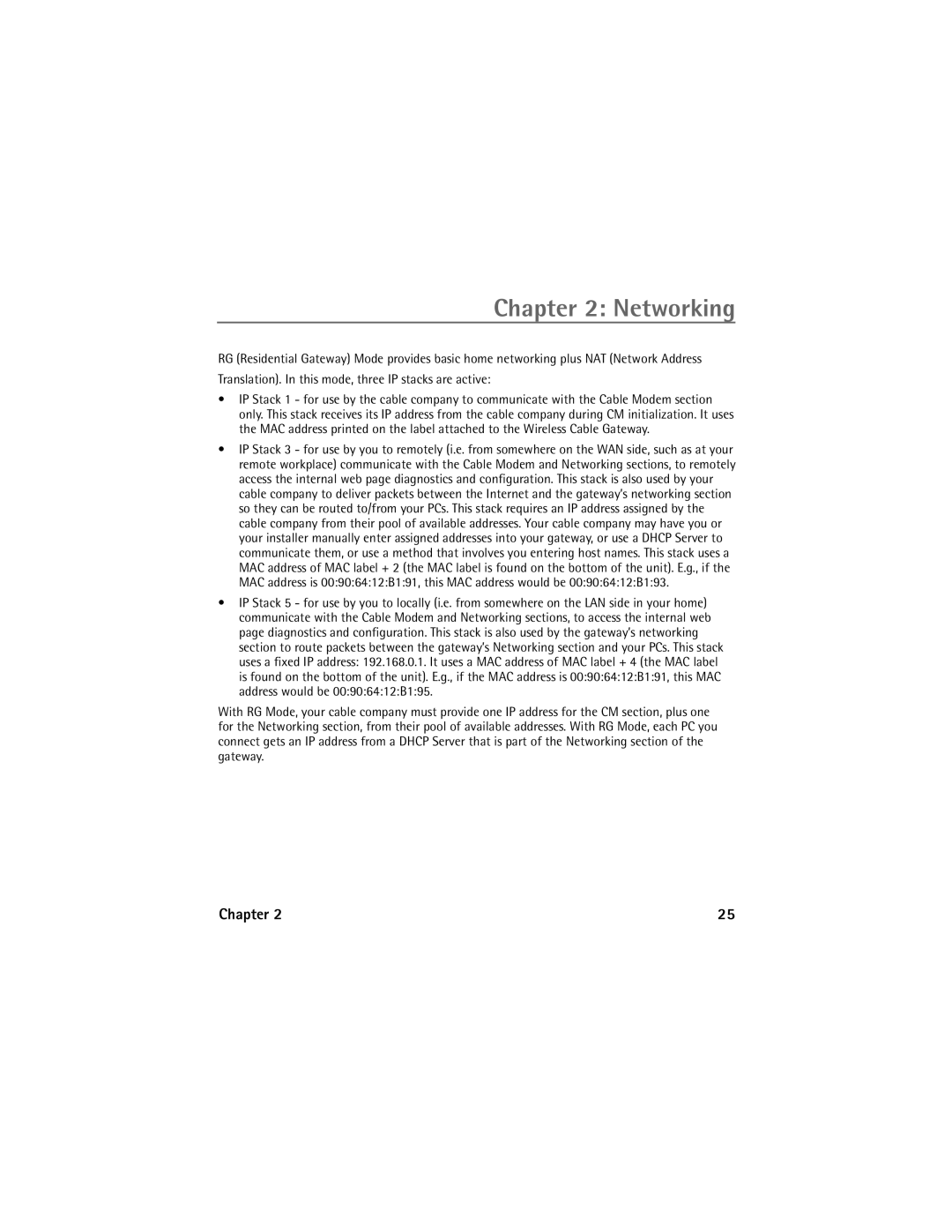 Technicolor - Thomson Network Router manual Networking 