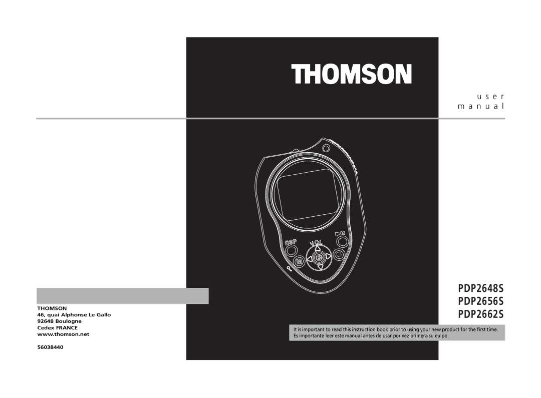 Technicolor - Thomson user manual PDP2648S PDP2656S PDP2662S 