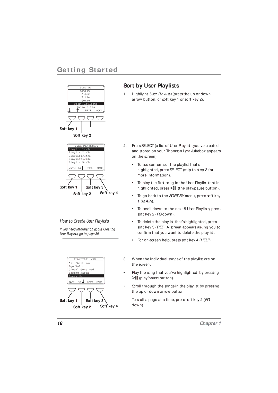 Technicolor - Thomson PDP2800 manual Sort by User Playlists, How to Create User Playlists 