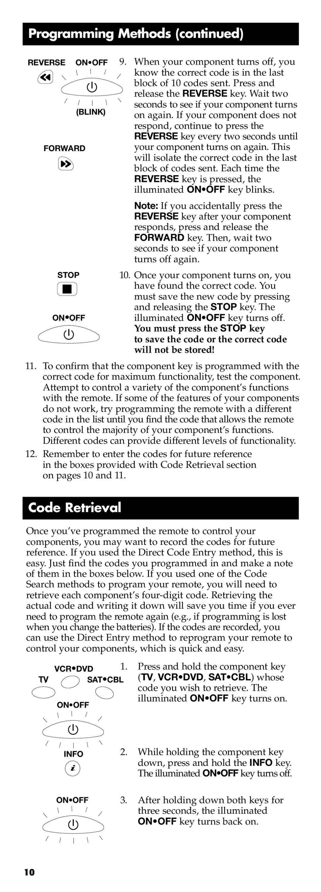 Technicolor - Thomson RCR311B manual Code Retrieval 