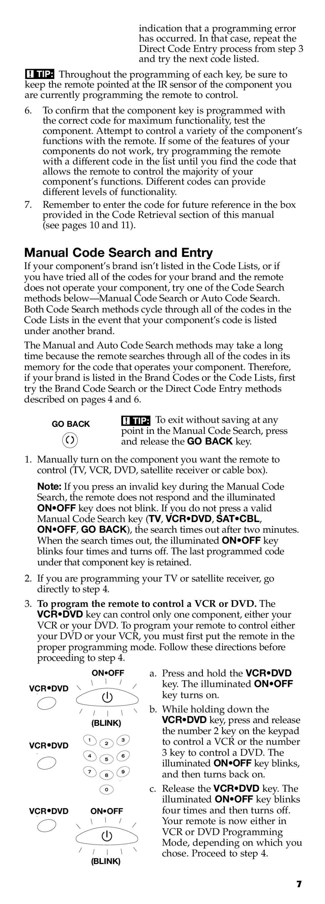 Technicolor - Thomson RCR311B manual Manual Code Search and Entry 