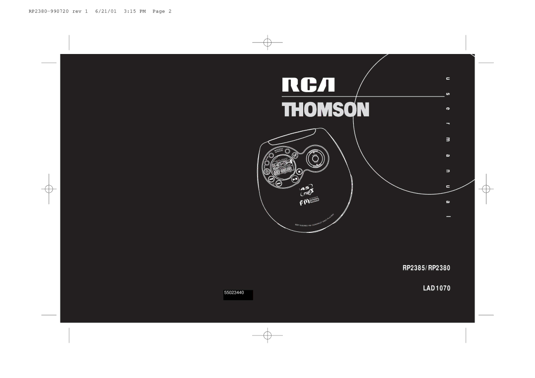 Technicolor - Thomson manual E r m a n u a l RP2385/RP2380 LAD1070 