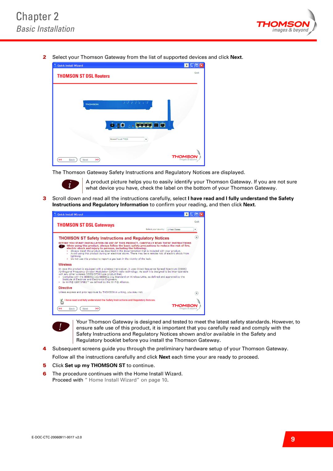 Technicolor - Thomson ST516V6 setup guide Click Set up my Thomson ST to continue 