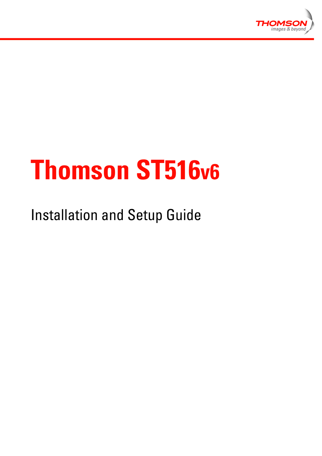 Technicolor - Thomson ST516V6 setup guide Thomson ST516v6 