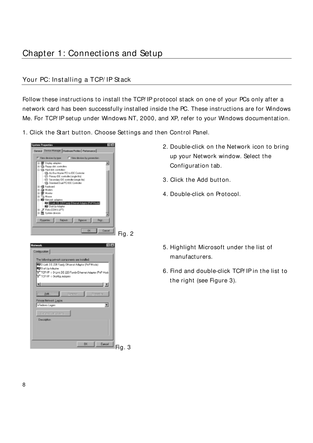 Technicolor - Thomson TCW710 manual Your PC Installing a TCP/IP Stack 