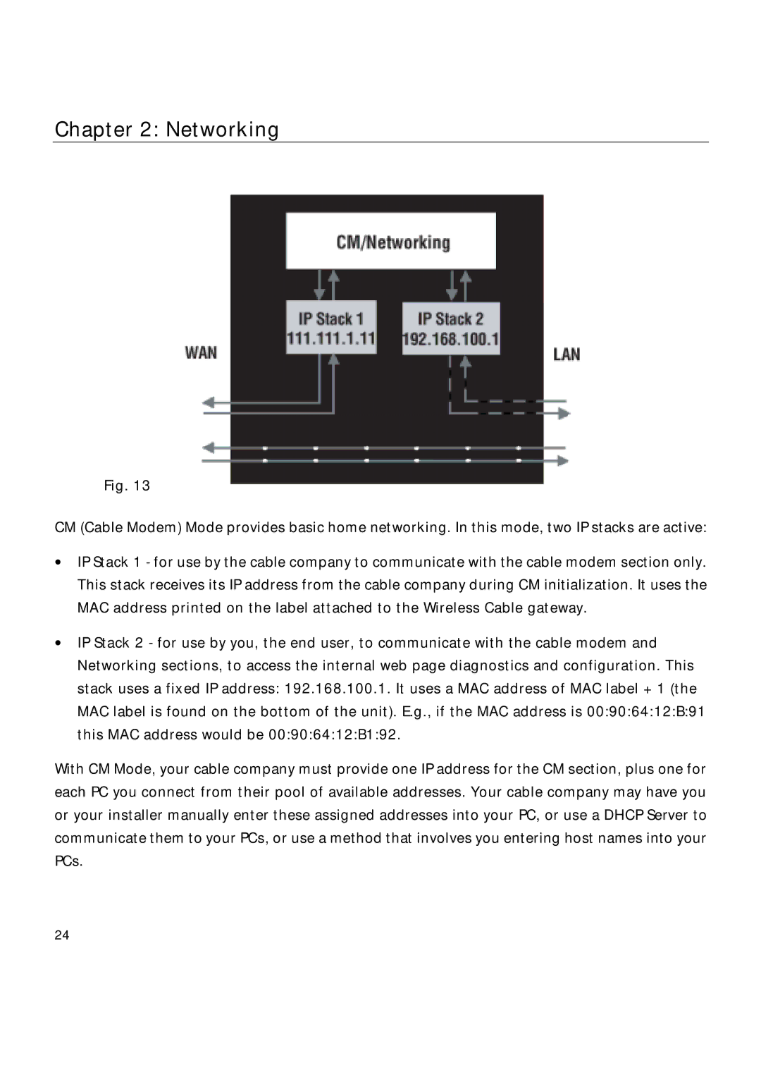 Technicolor - Thomson TCW710 manual Networking 