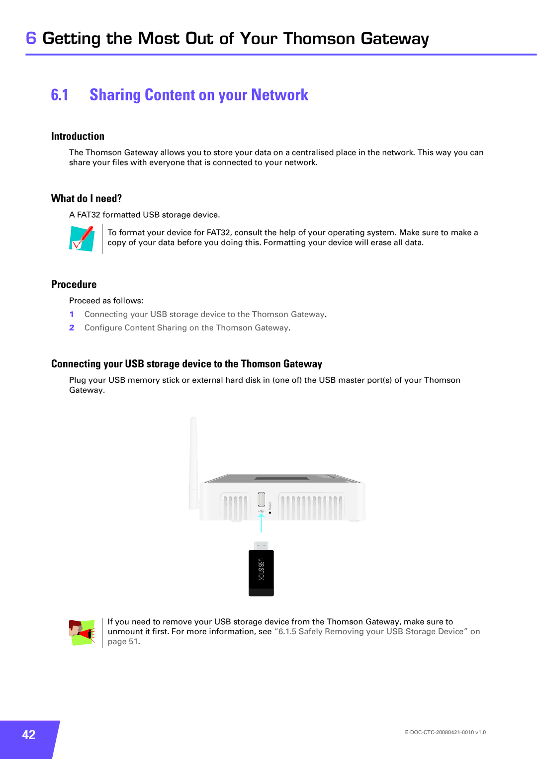 Technicolor - Thomson TG784 manual Sharing Content on your Network, What do I need? 