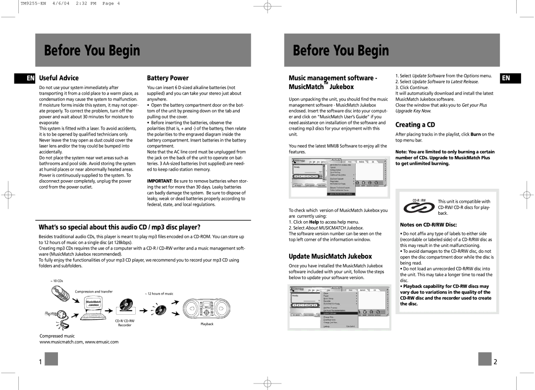 Technicolor - Thomson TM9255 manual Before You Begin 