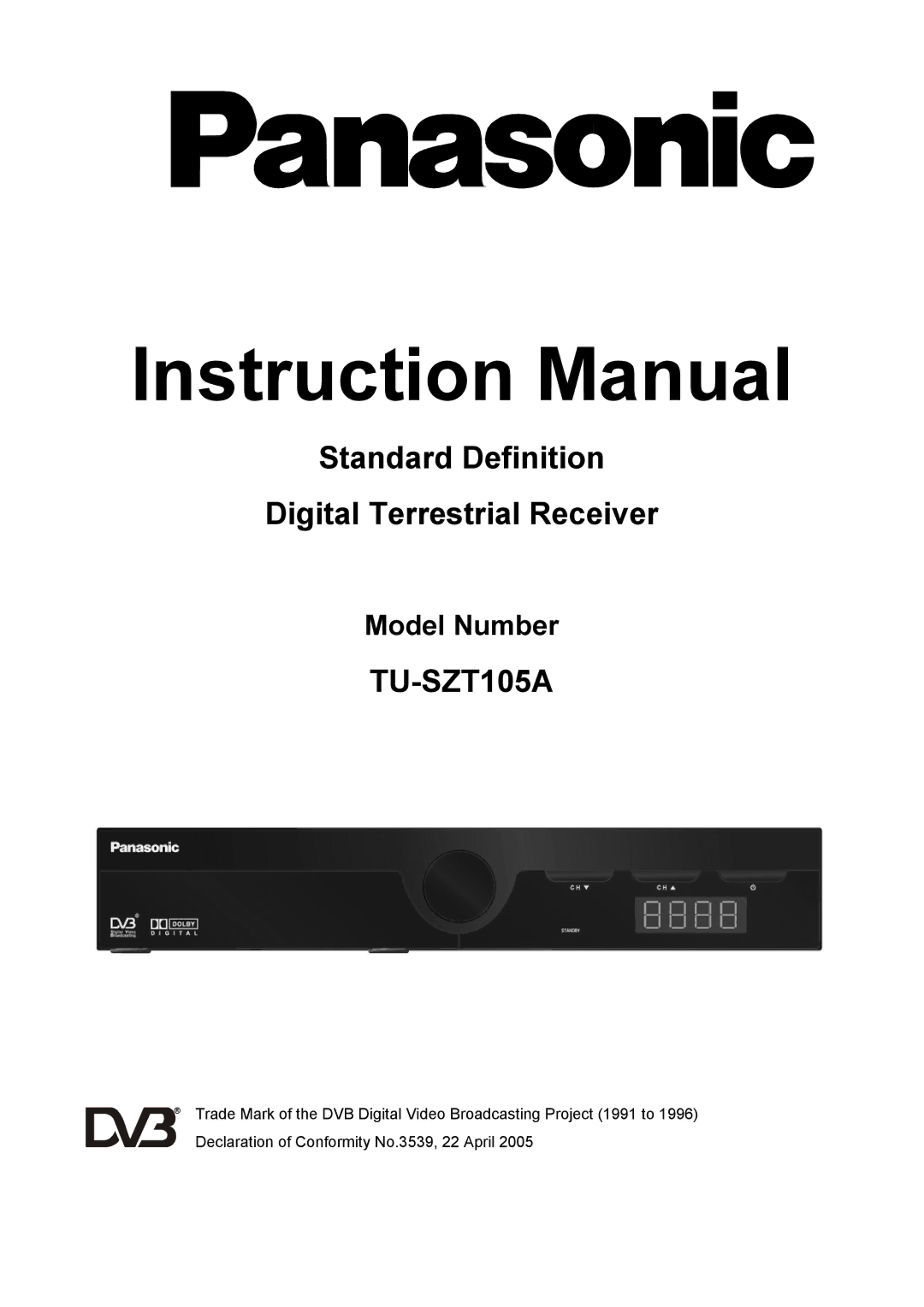 Technicolor - Thomson TU-SZT105A instruction manual 