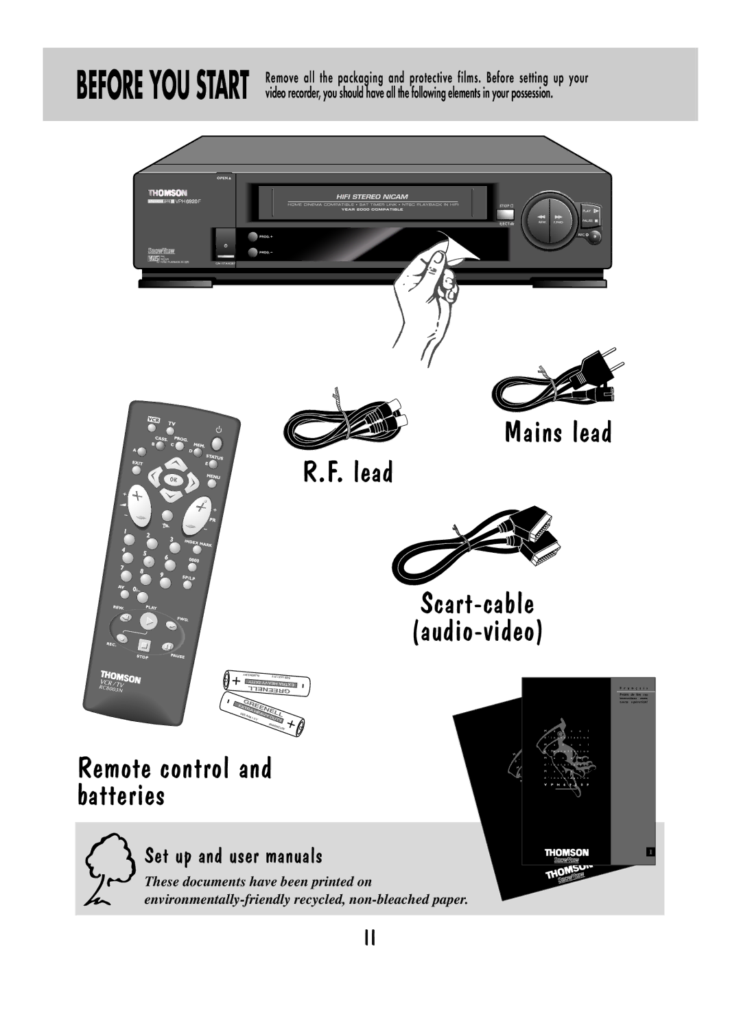 Technicolor - Thomson VPH6920F manual Batteries 