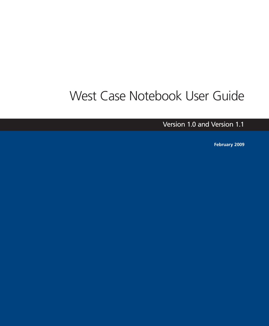 Technicolor - Thomson manual West Case Notebook User Guide 