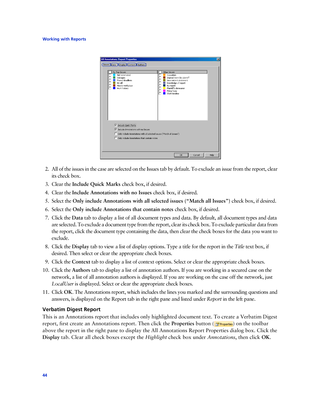 Technicolor - Thomson West Case Notebook manual Verbatim Digest Report 