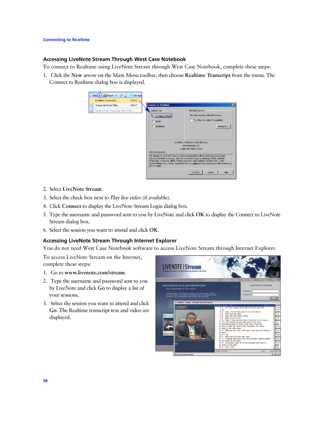 Technicolor - Thomson manual Accessing LiveNote Stream Through West Case Notebook 