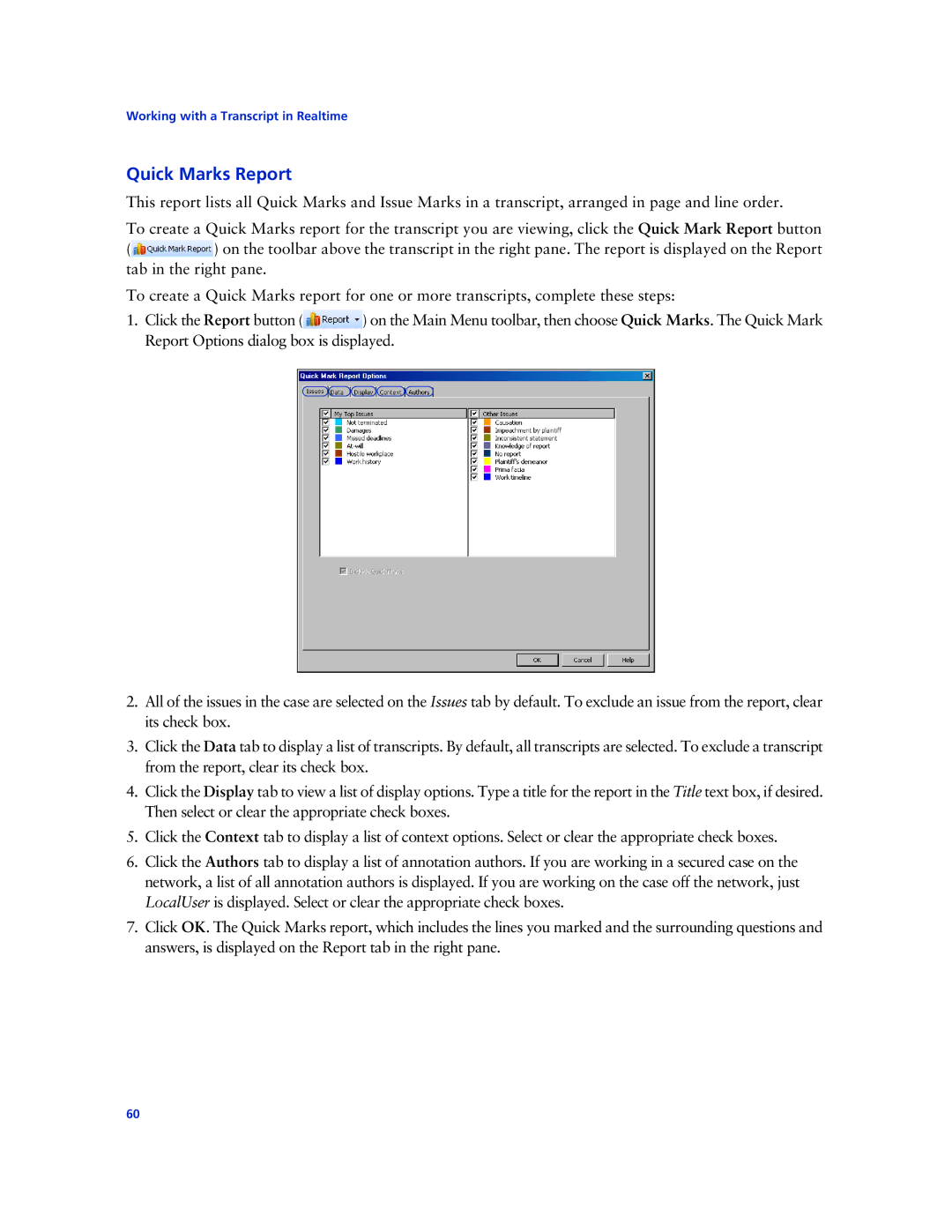 Technicolor - Thomson West Case Notebook manual Quick Marks Report 