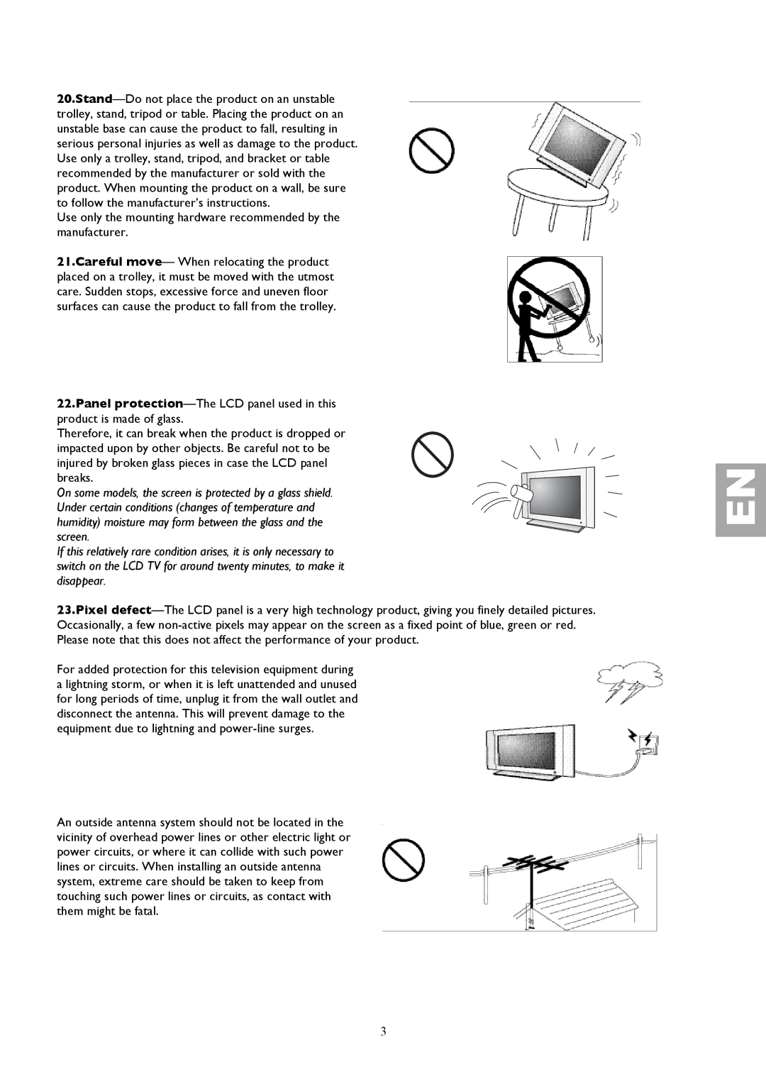 Technicolor - Thomson AV2-S, YPrPb, PC, YCrCb, AV1RGB important safety instructions 