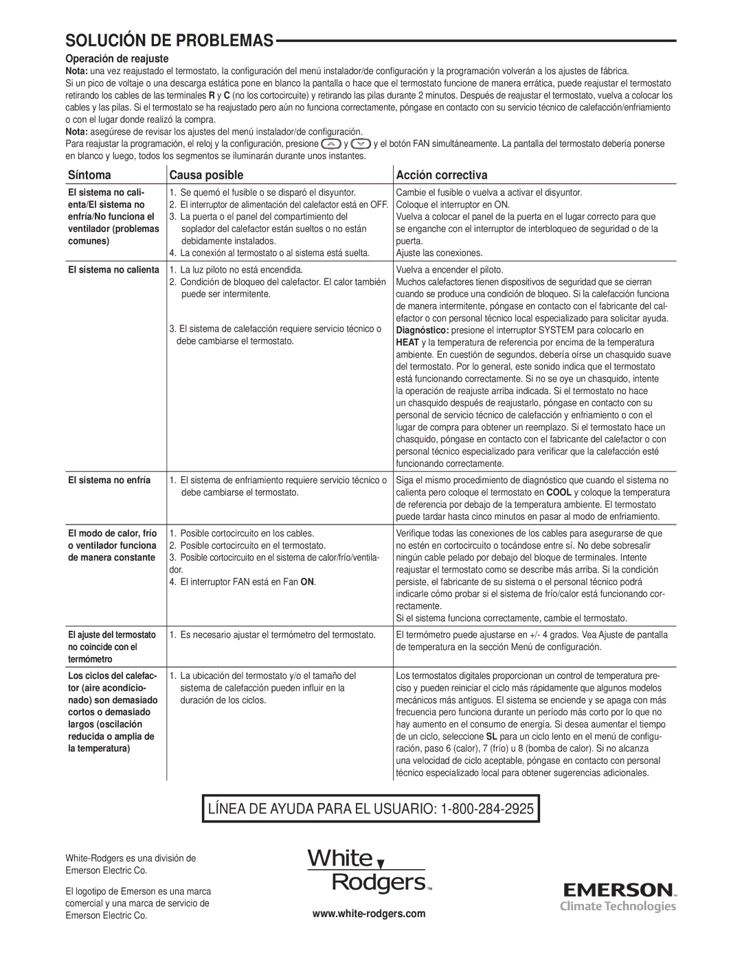 Technics 1F80-0471 specifications Solución DE Problemas, Operación de reajuste 