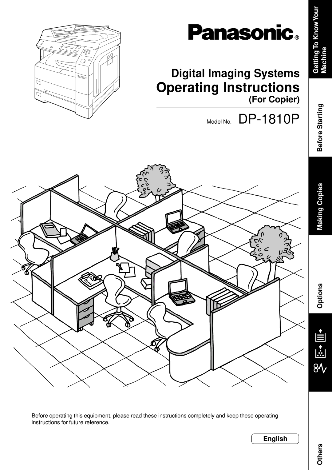 Technics DP-1810P manual Before Starting, Options, English Others 