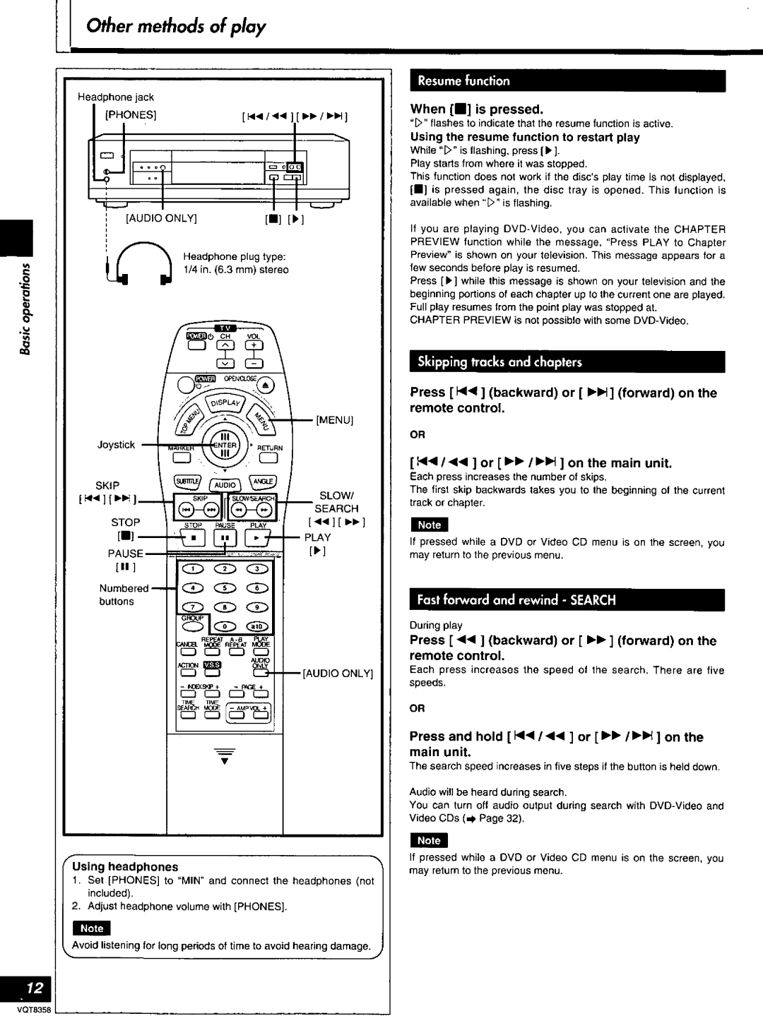 Technics DVD-A10 manual 