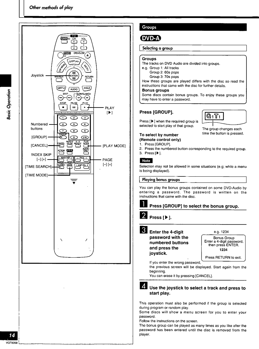 Technics DVD-A10 manual 