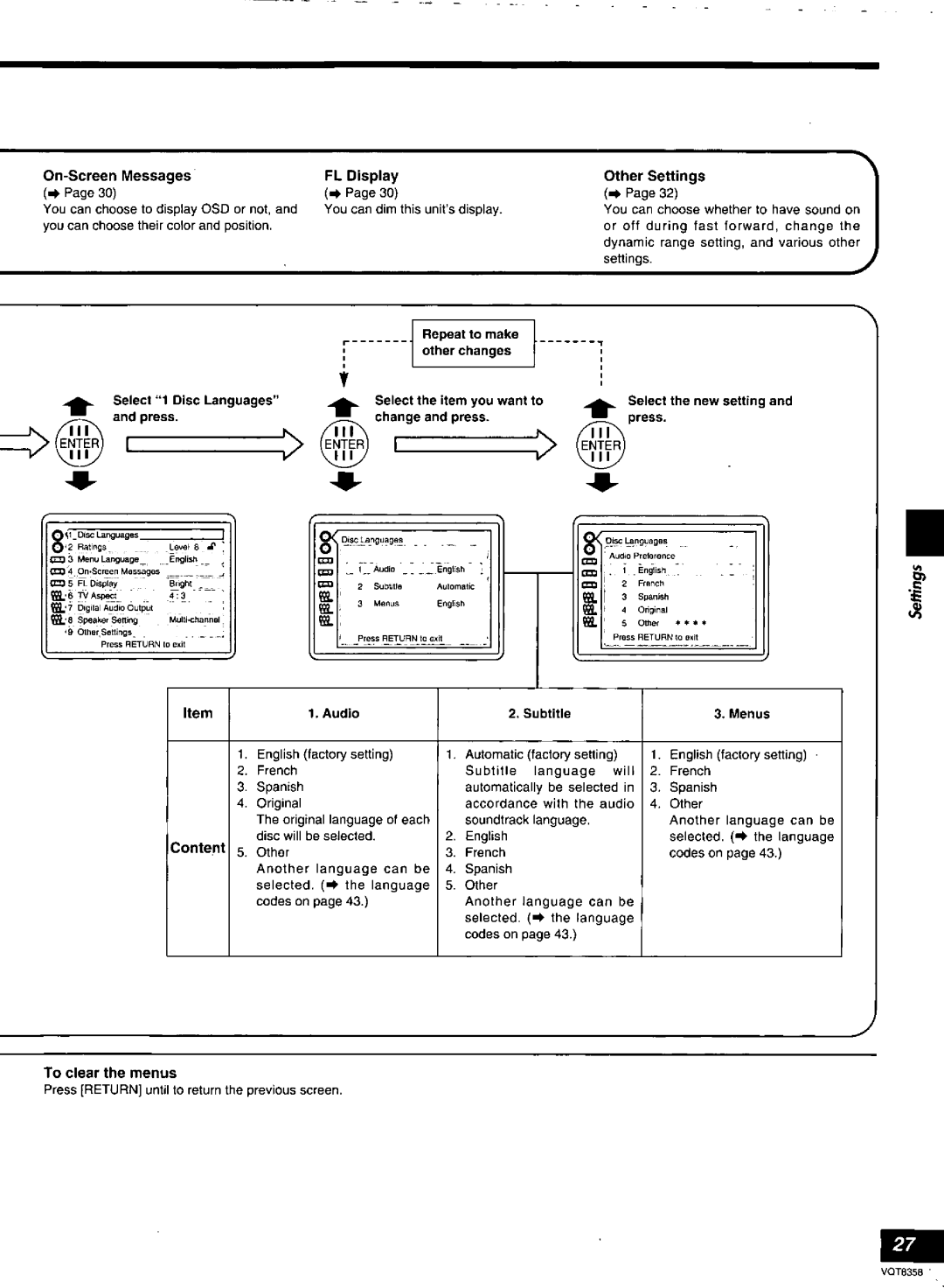 Technics DVD-A10 manual 