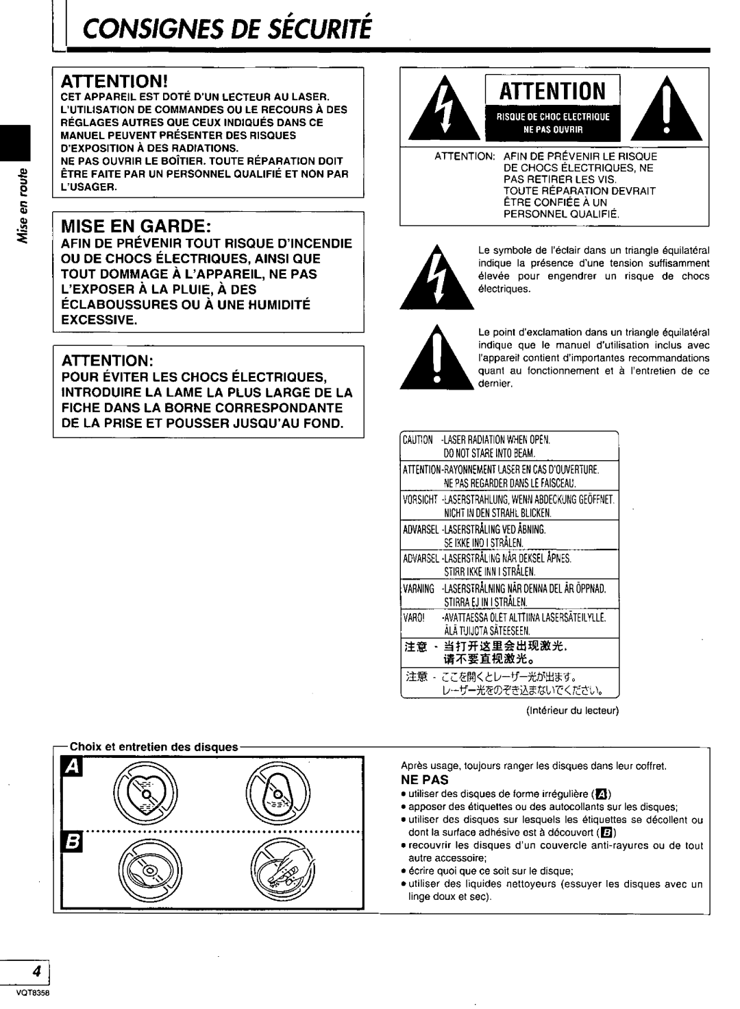 Technics DVD-A10 manual 