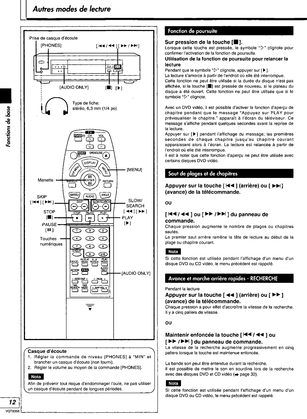 Technics DVD-A10 manual 