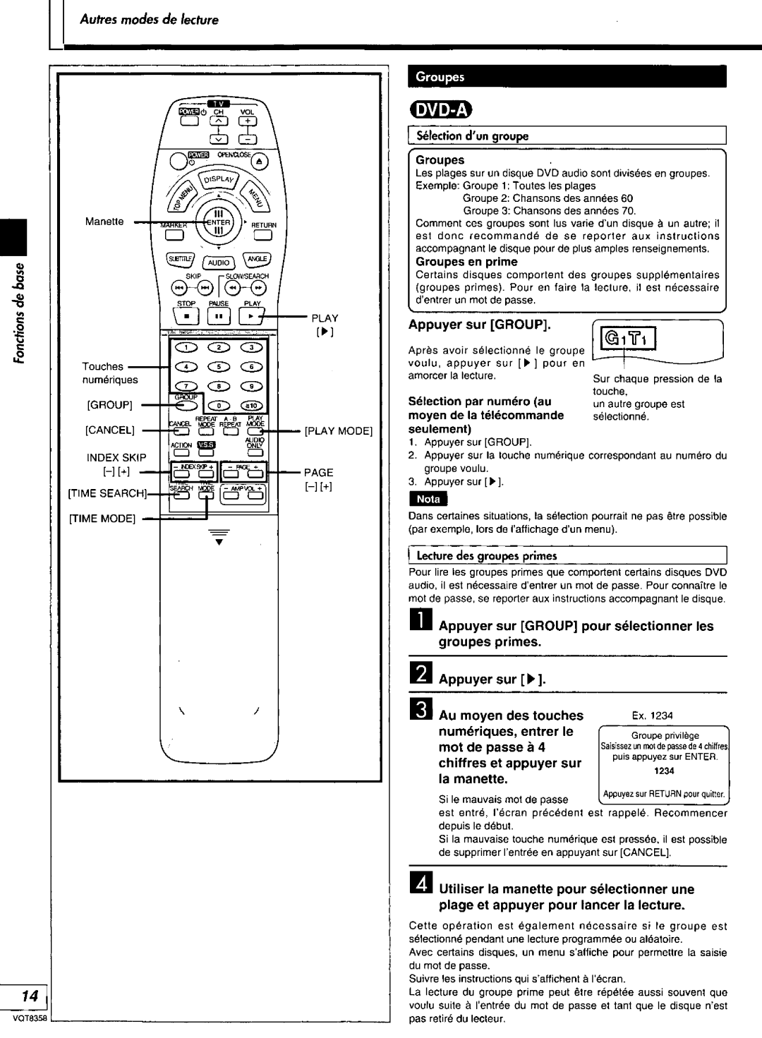 Technics DVD-A10 manual 