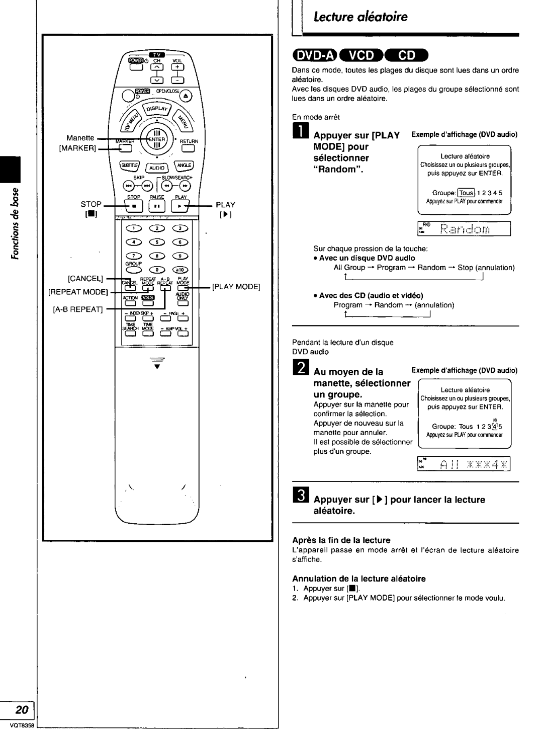 Technics DVD-A10 manual 