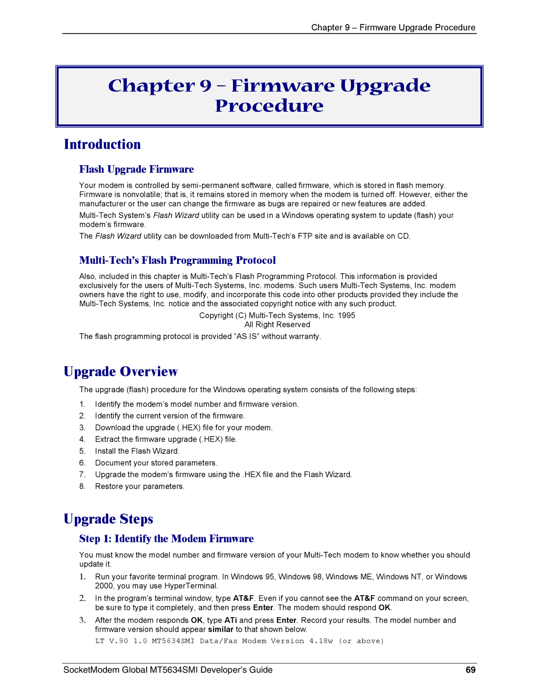 Technics MT5634SMI-34, MT5634SMI-92 manual Firmware Upgrade Procedure, Upgrade Overview, Upgrade Steps 