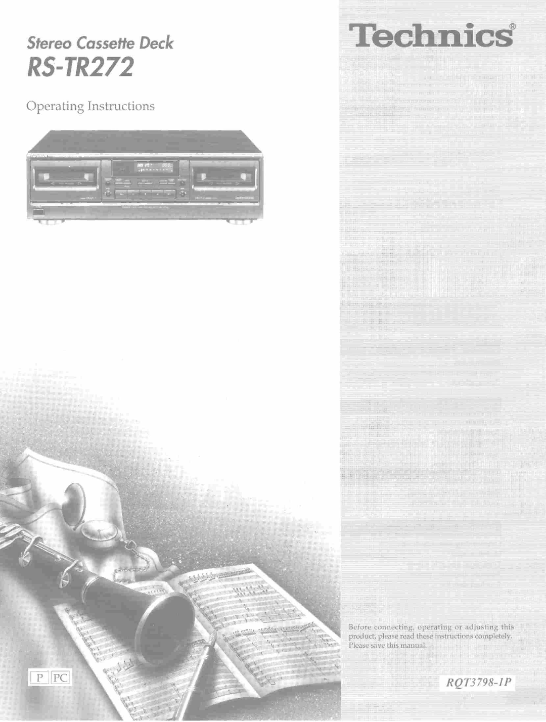 Technics RS-TR272 manual 