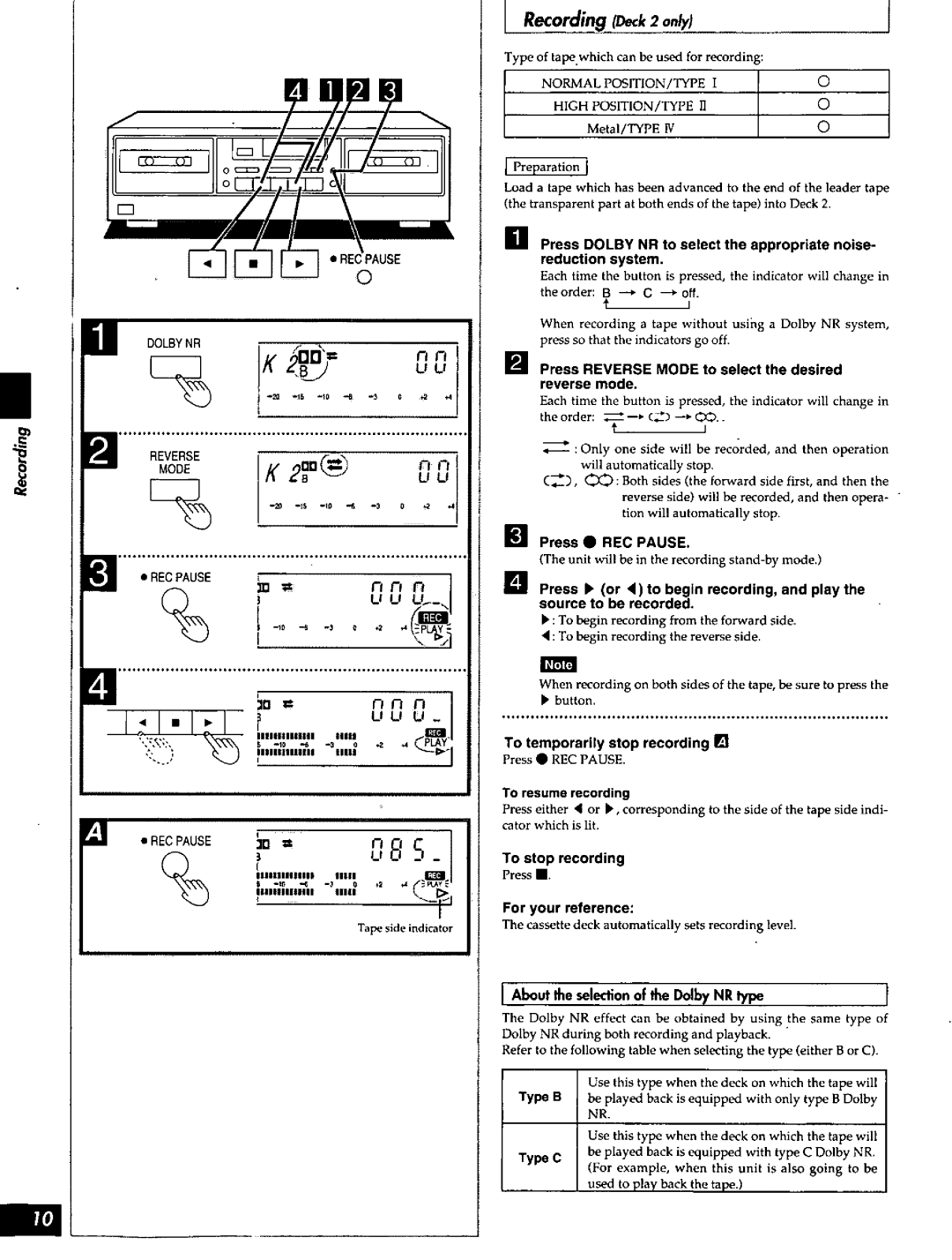 Technics RS-TR272 manual 