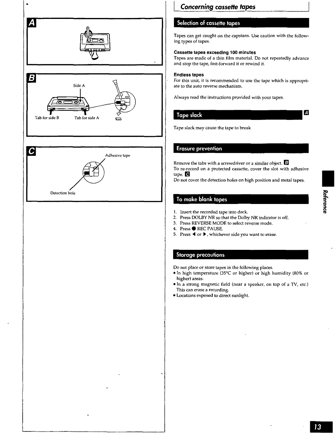 Technics RS-TR272 manual 