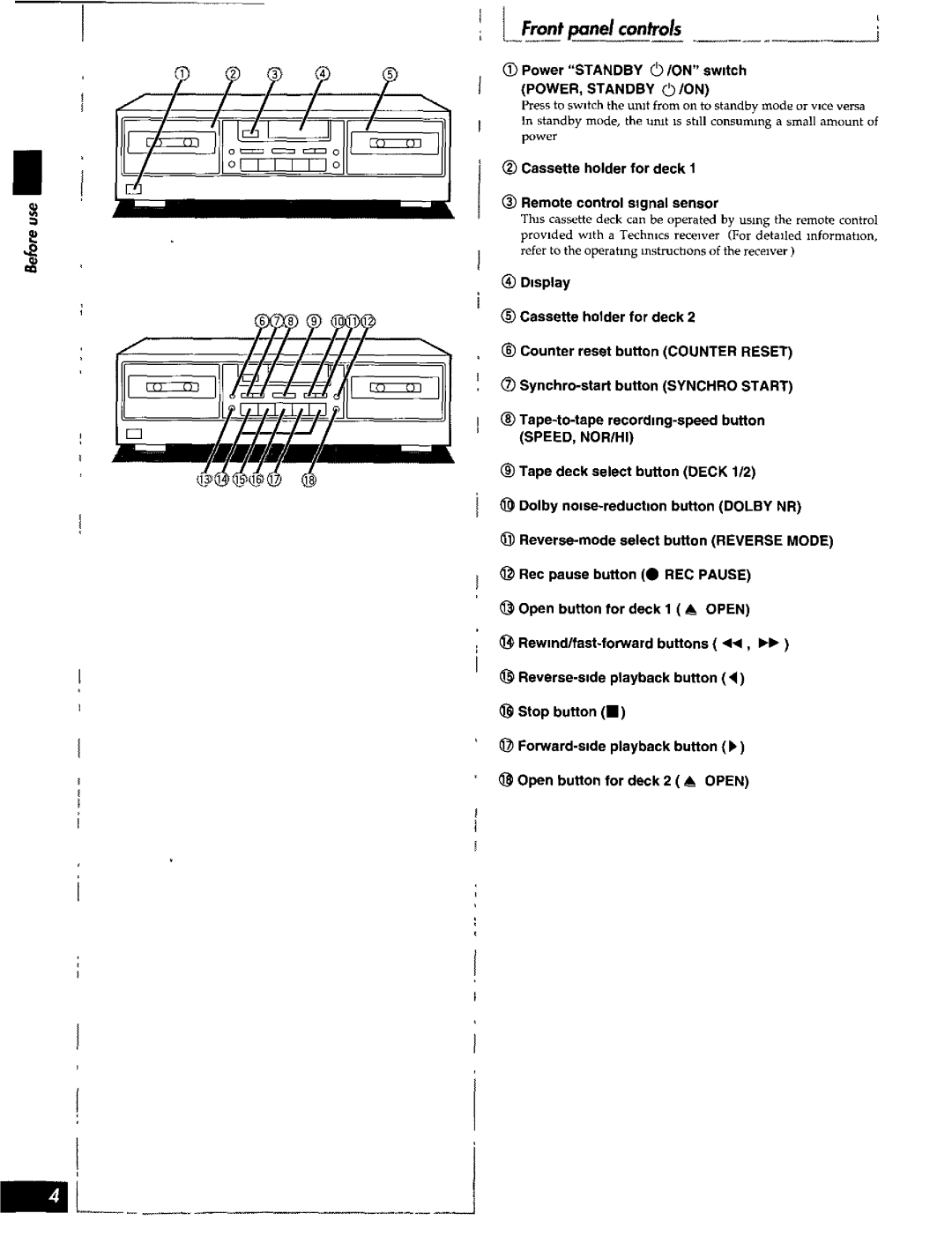 Technics RS-TR272 manual 