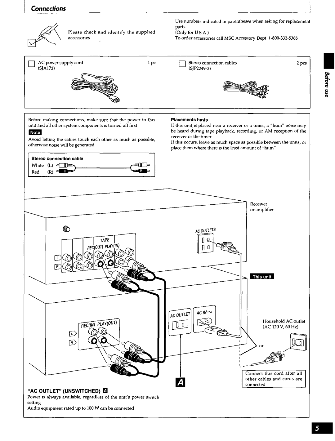 Technics RS-TR272 manual 