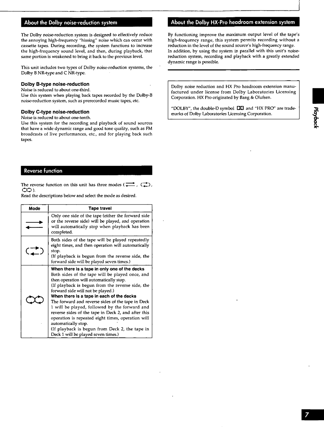 Technics RS-TR272 manual 