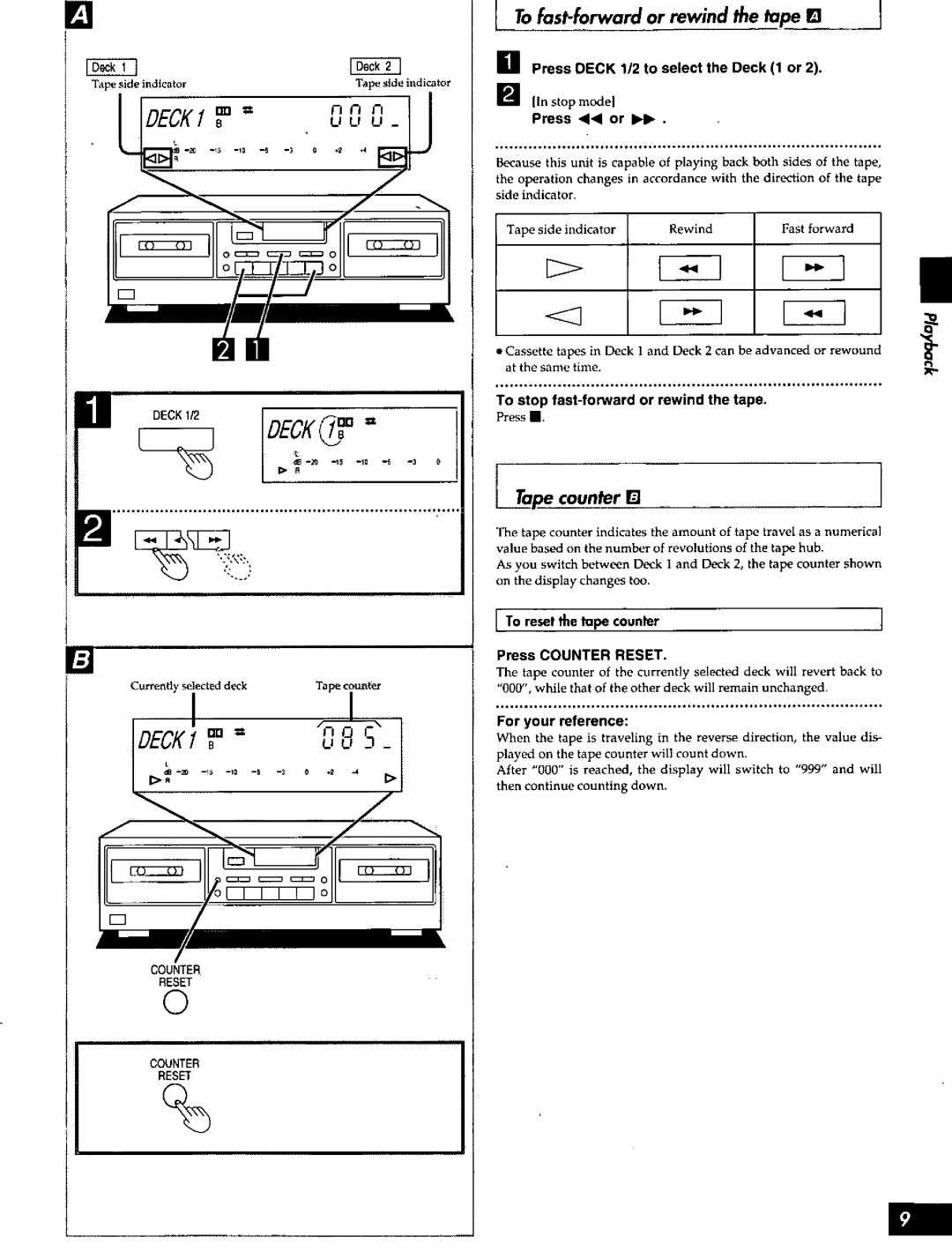 Technics RS-TR272 manual 