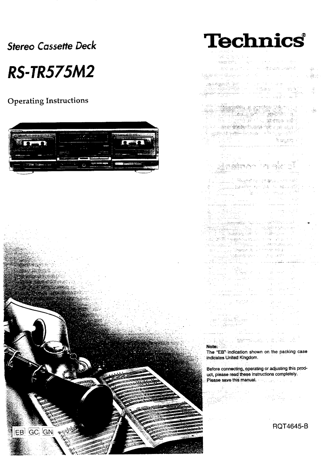 Technics RS-TR575M2 manual 