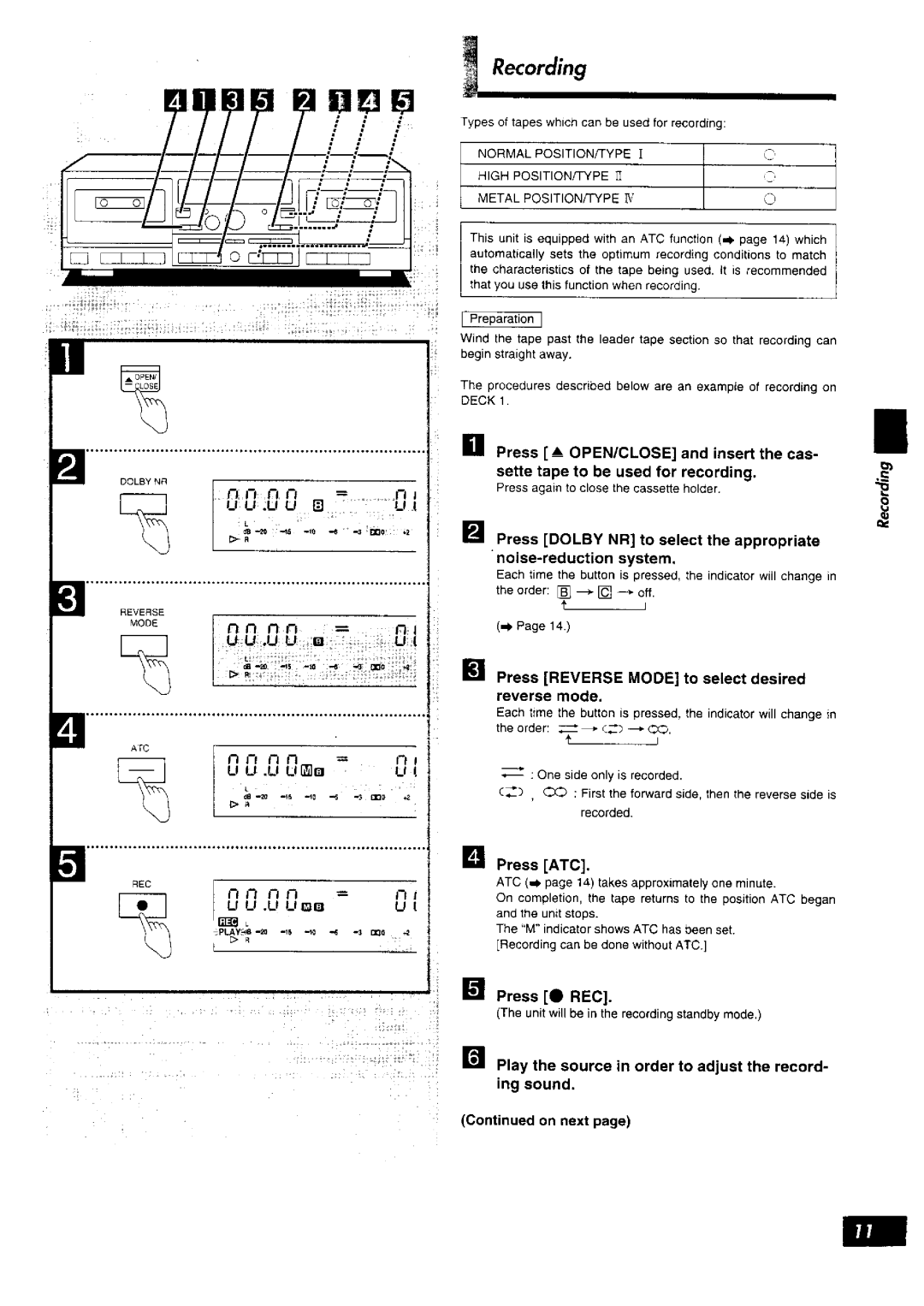 Technics RS-TR575M2 manual 