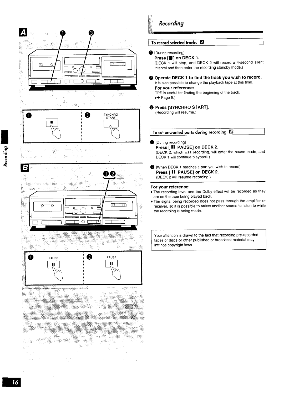 Technics RS-TR575M2 manual 