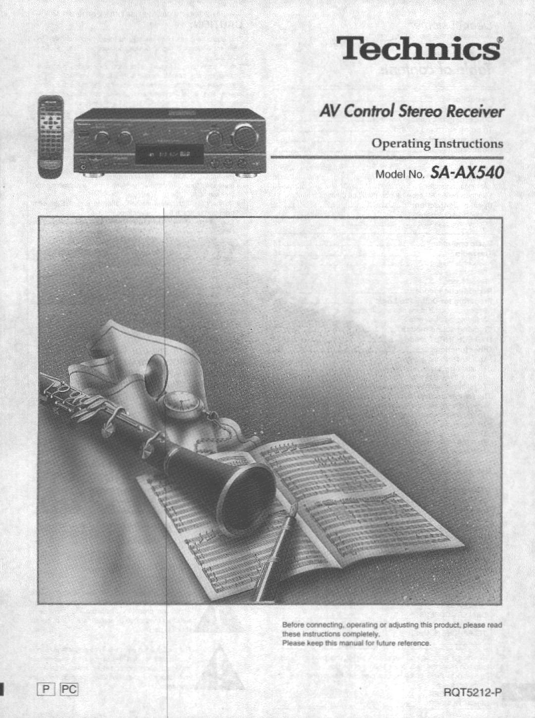 Technics SA-AX540 manual 