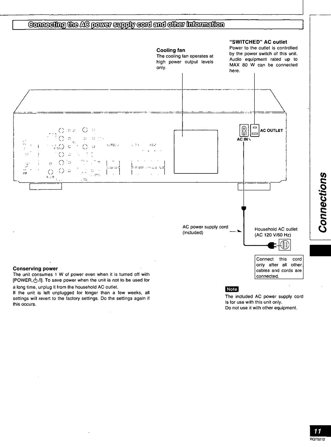 Technics SA-AX540 manual 