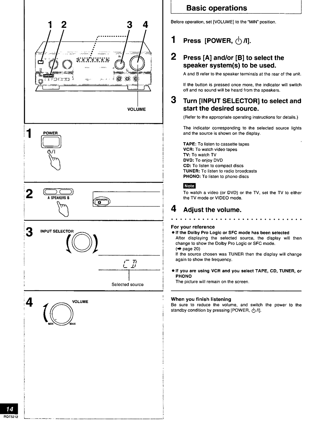 Technics SA-AX540 manual 